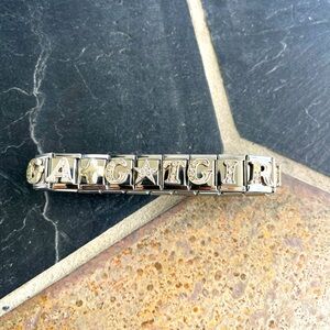 Italian made stainless steel stretchy Swarovski  Charm Bracelet